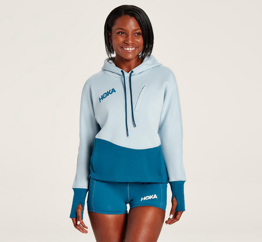 Sudadera Con Capucha Hoka One One Mujer Azules - Performance - FODQ07451